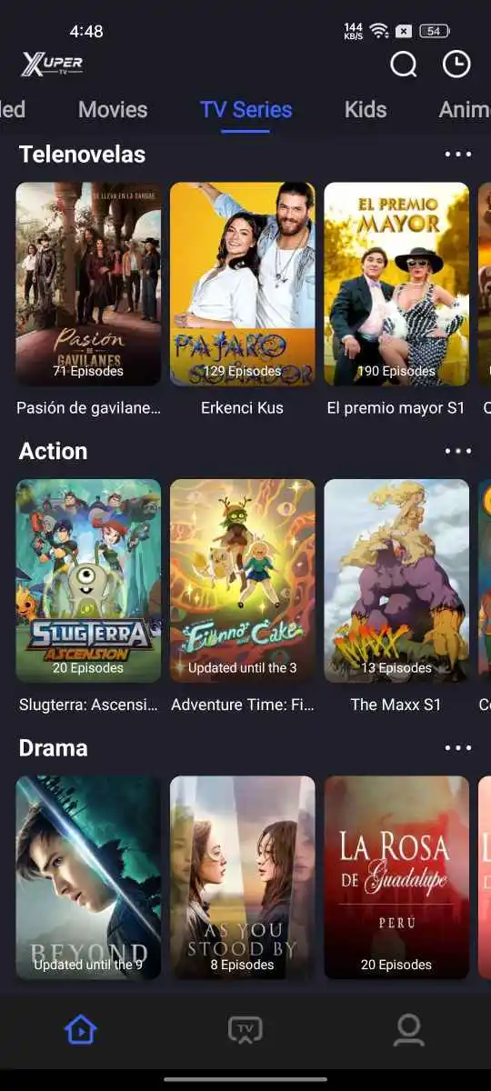 Captura de pantalla de Xuper TV 2